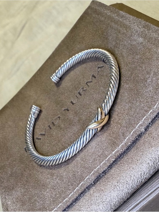 David Yurman Jewelry - David Yurman X Classic Cable Station Bracelet 4mm